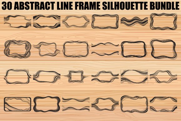 Abstract Line Frame SVG Bundle: Modern Graphics for Dynamic Branding & Illustrations