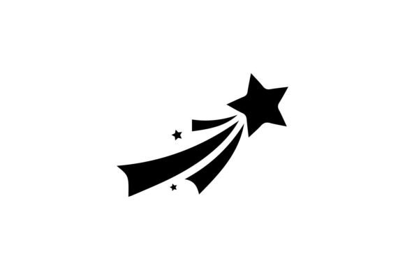 Black Star Clipart Sticker Decoration: Cosmic Graphics for Versatile Illustrations