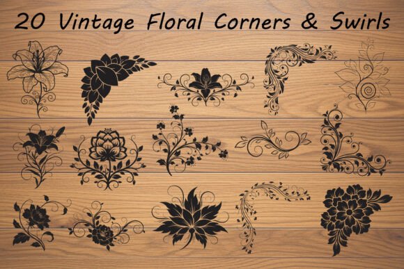 Botanical Corner Ornaments: Elegant Graphics for Timeless Brand Illustrations