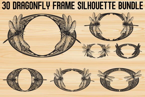 Dragonfly Frame SVG Bundle: Elegant Graphics for Crafters & Handmade Sellers