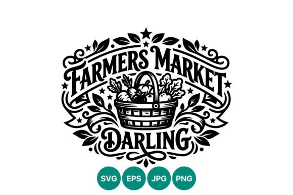 Farmers Market Darling Black White: A Fresh Take on Local Brand Graphics