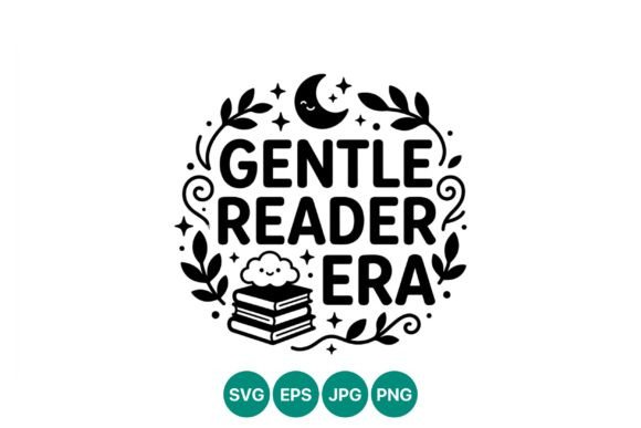 Gentle Reader Era Black and White Vector: Soft Illustrations for Elegant Branding
