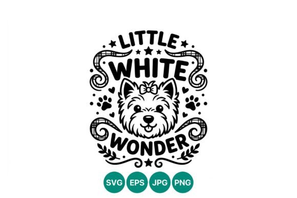 Little White Dog Face Vector: A Versatile Graphic for Local Branding and Packaging