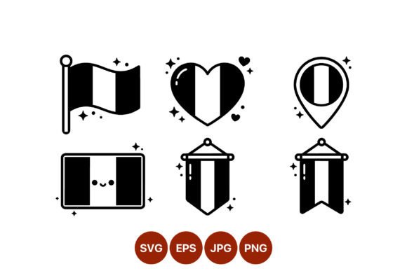 Nigerian Flag Black White Icons: Practical Graphics for Digital Sellers