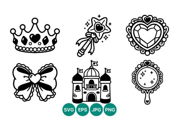 Princess Crown Magic Wand Castle Line: A Brand Designer’s Review of Fairy Tale Graphics for Modern Marketing