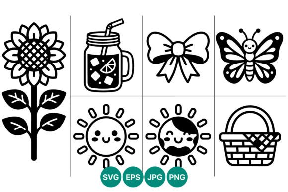 Review: Sunflower Butterfly Sun Cute Black Graphics for Branding and Marketing
