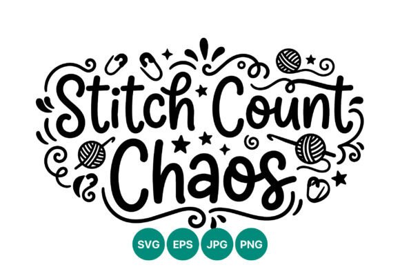 Stitch Count Chaos Knitting Hand: A Playful Graphic for Creative Blogs