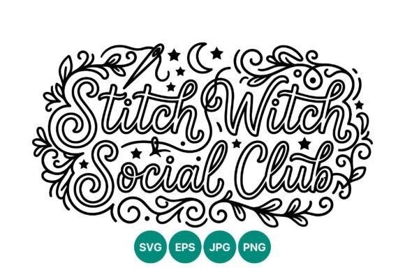 Stitch Witch Social Club Hand Lettering: A Brand Designer’s Review for Marketing Graphics and Illustrations