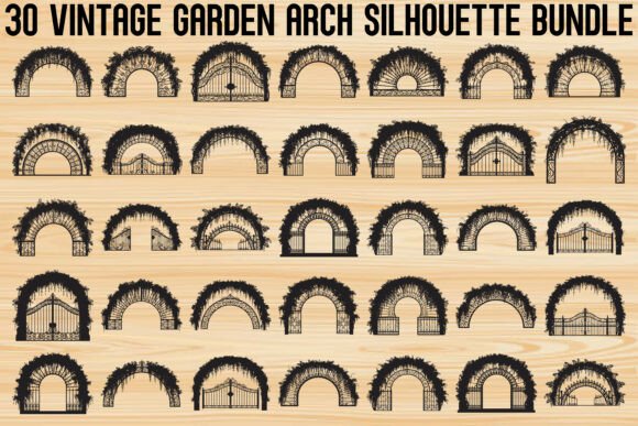 Vintage Garden Arch SVG Graphics & Illustrations Bundle Review