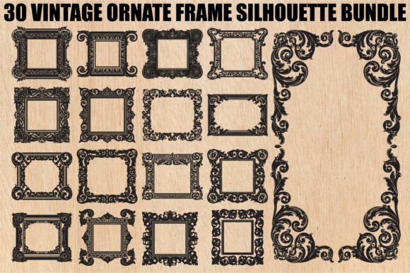 Vintage Ornate Frame SVG Bundle: Elegant Graphics for Handmade Crafters
