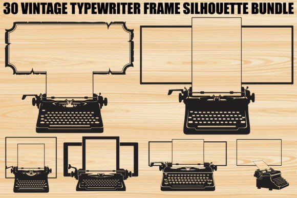 Vintage Typewriter Frame SVG Bundle Review for Real Embroidery Use