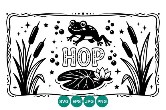 Whimsical Hop Frog Vector Art for Branding and Creative Graphics